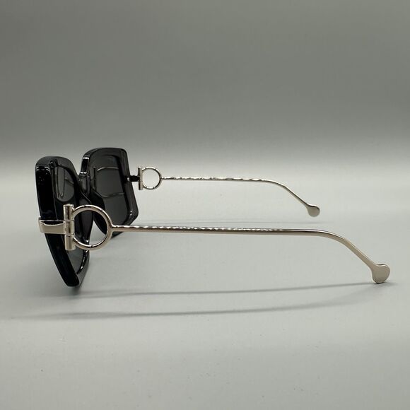 Salvatore Ferragamo Sunglasses SF913S 057 Black Square Oversized 55-18-140 - Picture 2 of 11